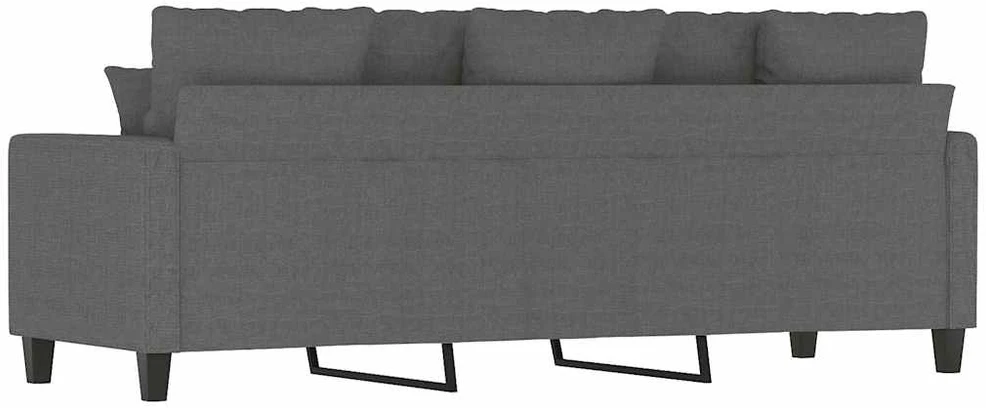 Trivietė sofa, tamsiai pilkos spalvos, 180cm, audinys