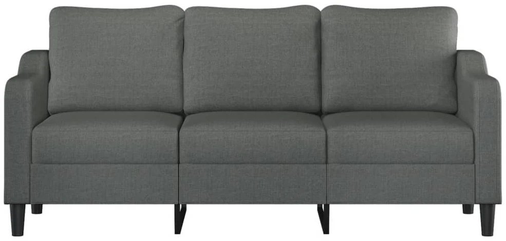 Trivietė sofa, tamsiai pilkos spalvos, 180cm, audinys