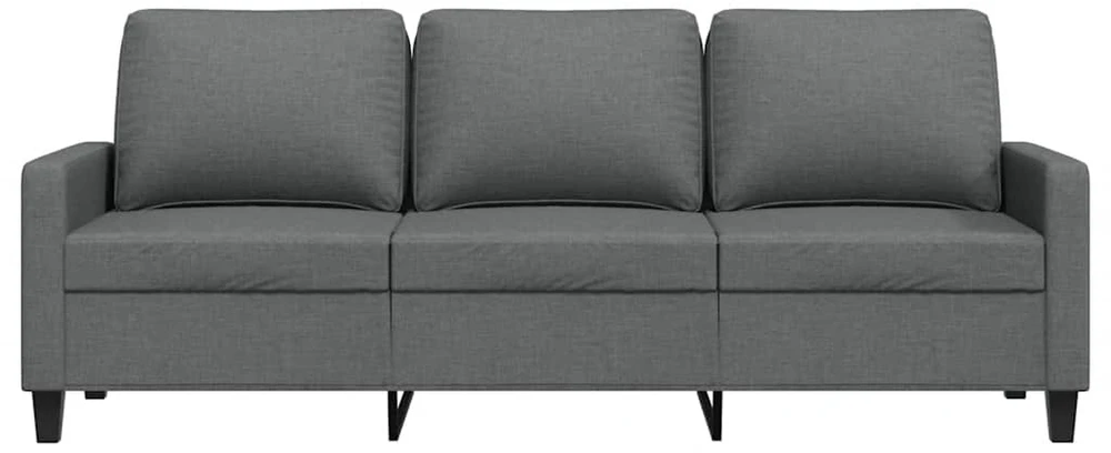 Trivietė sofa, tamsiai pilkos spalvos, 180cm, audinys