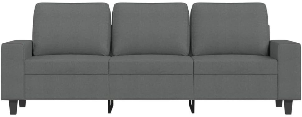 Trivietė sofa, tamsiai pilkos spalvos, 180cm, audinys
