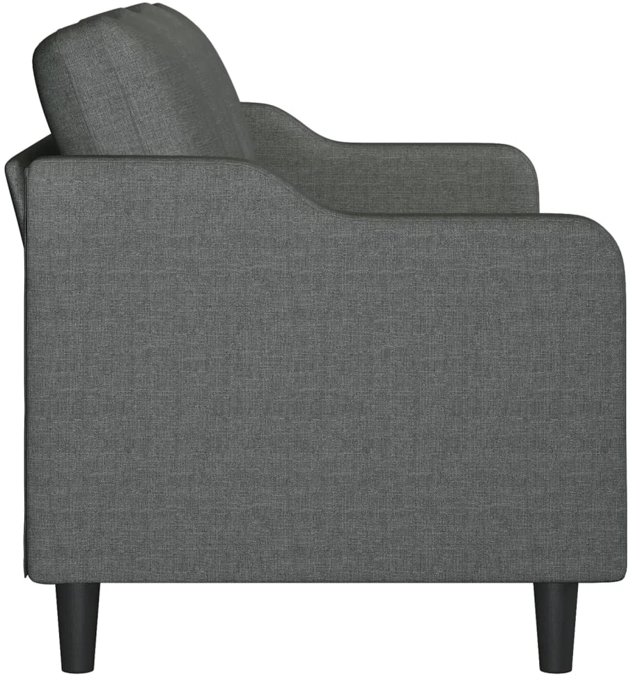 Trivietė sofa, tamsiai pilkos spalvos, 180cm, audinys