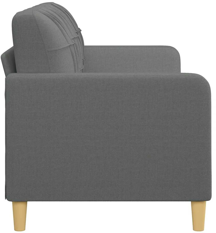 Trivietė sofa, tamsiai pilkos spalvos, 180cm, audinys