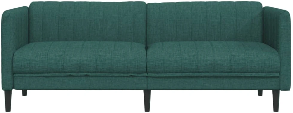 Trivietė sofa, tamsiai žalios spalvos, audinys