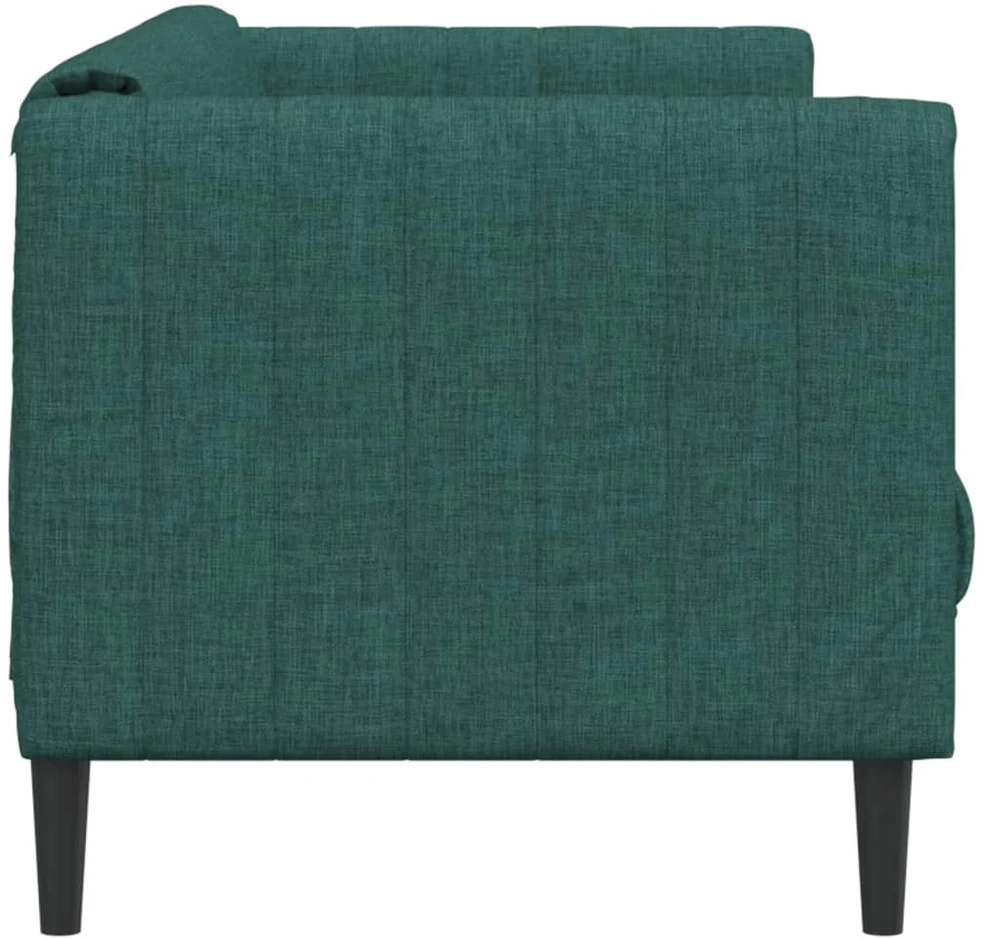 Trivietė sofa, tamsiai žalios spalvos, audinys