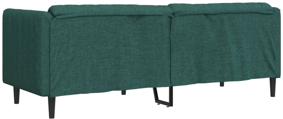 Trivietė sofa, tamsiai žalios spalvos, audinys