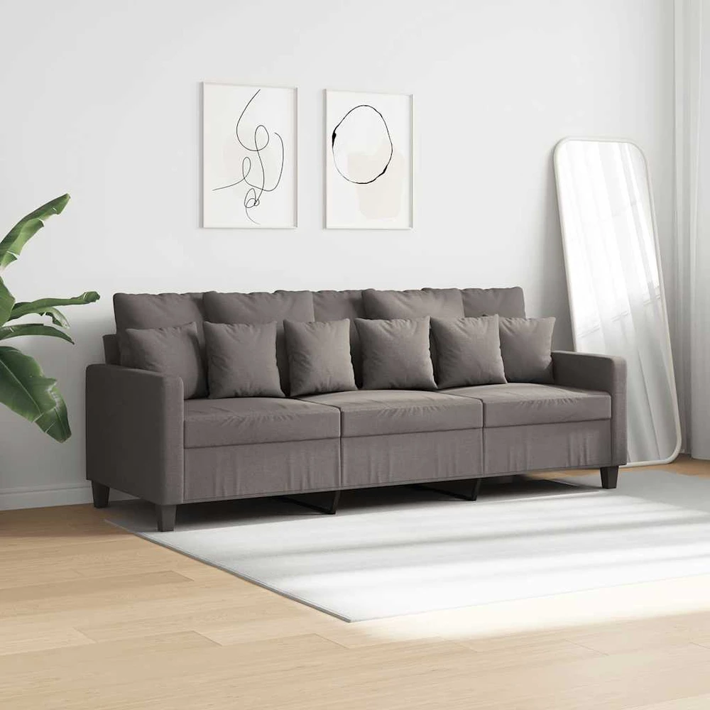 Trivietė sofa, taupe spalvos, 180cm, audinys