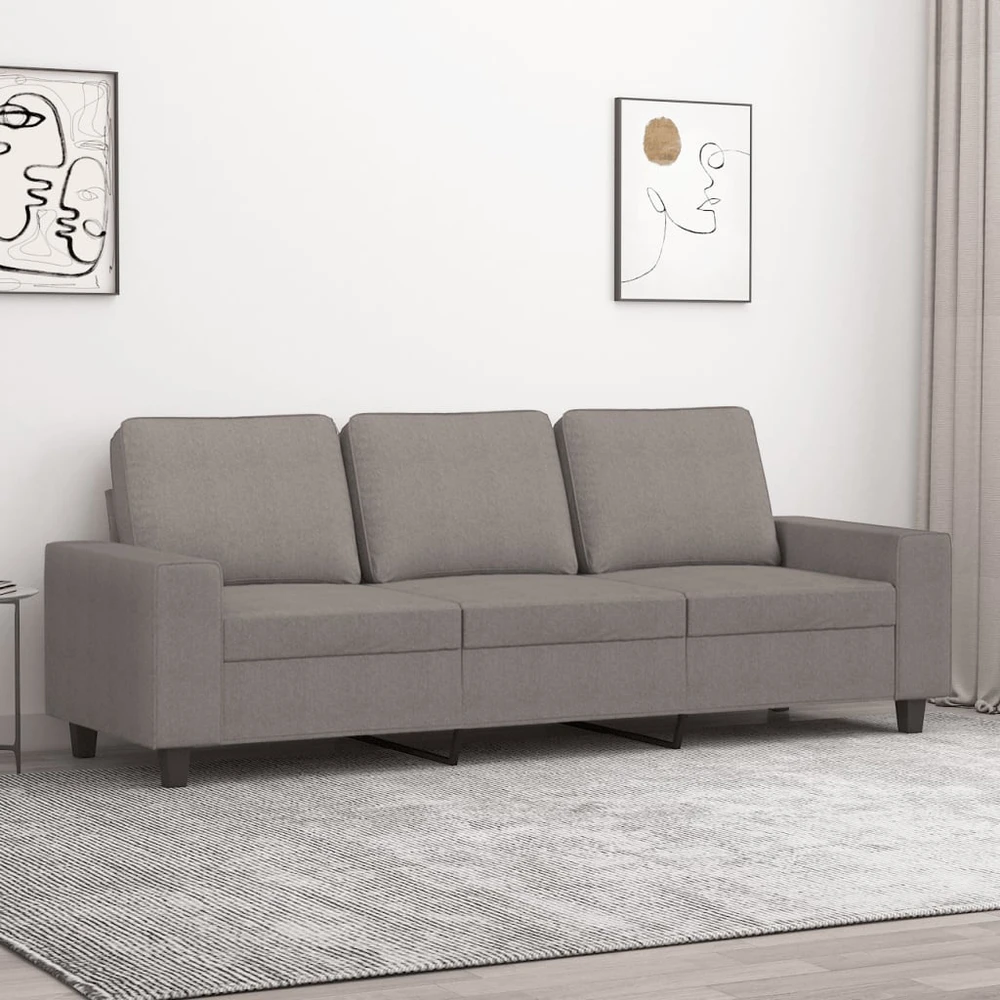Trivietė sofa, taupe spalvos, 180cm, audinys