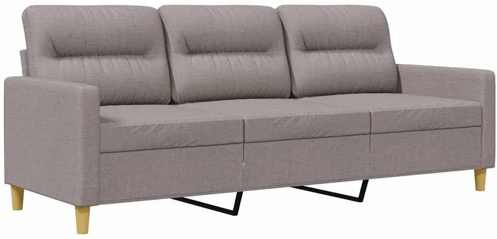 Trivietė sofa, taupe spalvos, 180cm, audinys