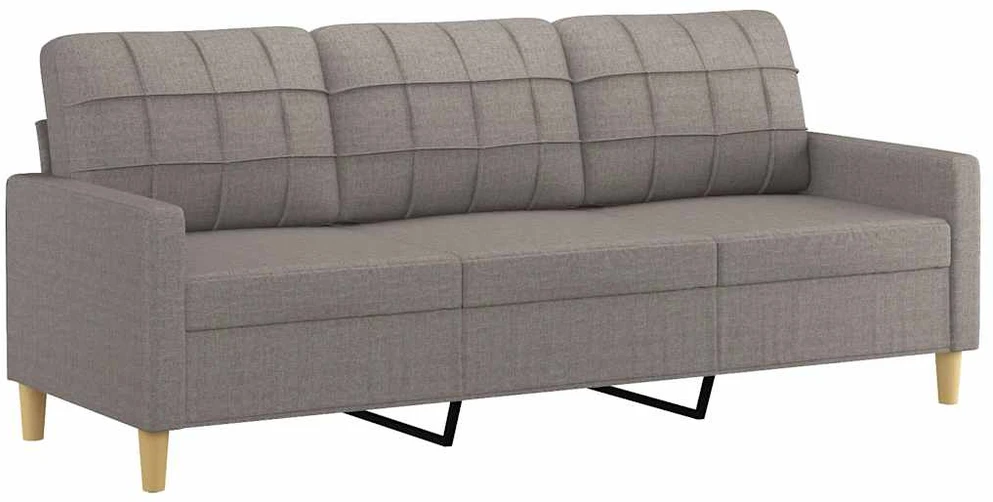 Trivietė sofa, taupe spalvos, 180cm, audinys
