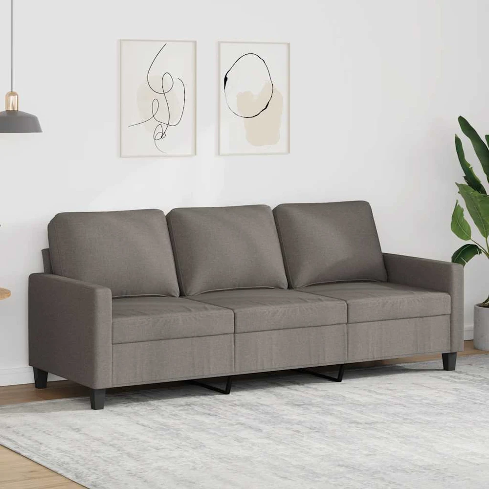 Trivietė sofa, taupe spalvos, 180cm, audinys