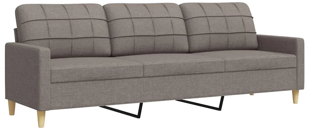 Trivietė sofa, taupe spalvos, 180cm, audinys