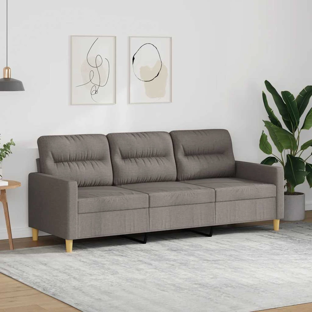Trivietė sofa, taupe spalvos, 180cm, audinys