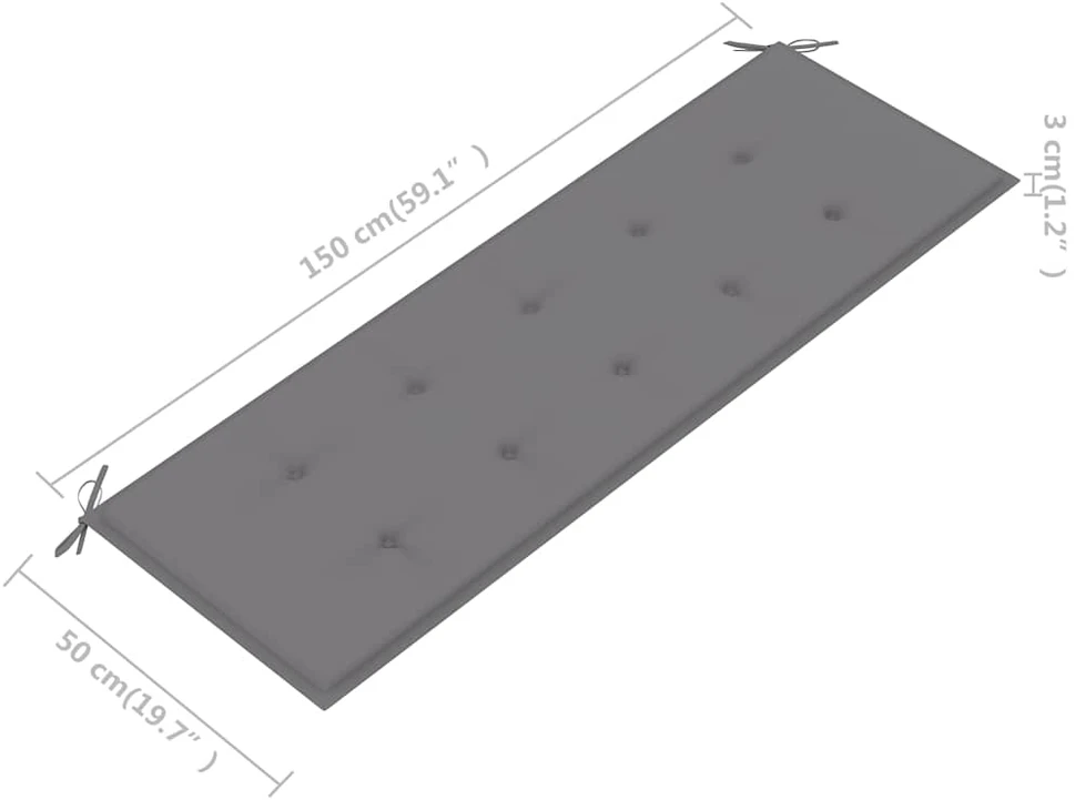 Trivietis sodo suoliukas su pagalve, 150cm, eukalipto masyvas