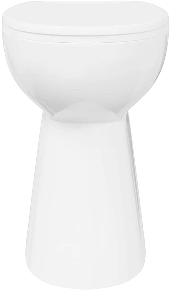Aukštas berėmis klozetas, baltas, keramika, 7cm