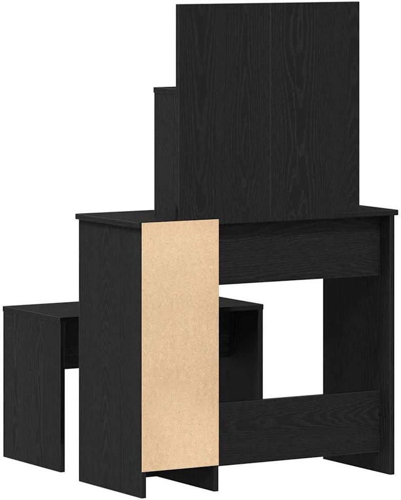 Tualetės rinkinys 2 vnt. Juodas ąžuolas 86,5 x 35 x 136 cm