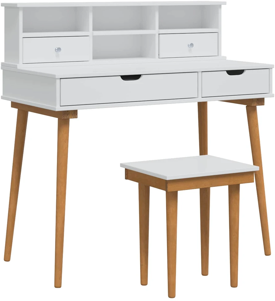 Tualetės rinkinys FAUSKE 3 vnt. Balta 100 x 50 x 103,5 cm