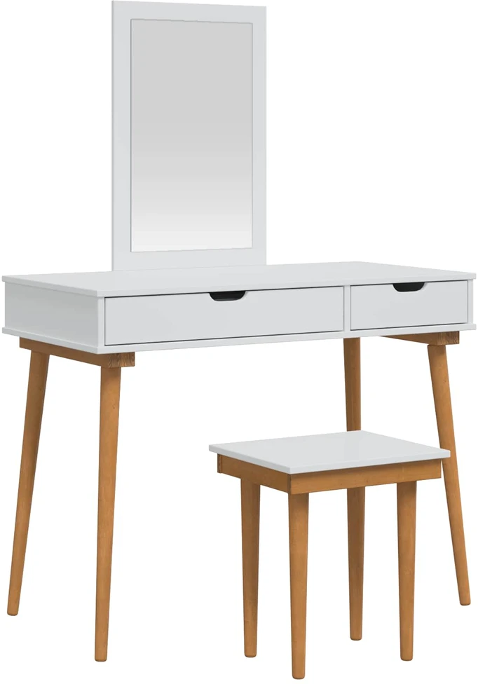 Tualetės rinkinys FAUSKE 3 vnt. Balta 100 x 50 x 143 cm