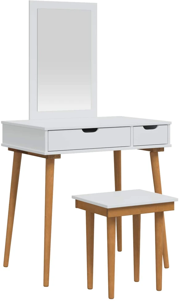 Tualetės rinkinys FAUSKE 3 vnt. Balta 76 x 50 x 143 cm