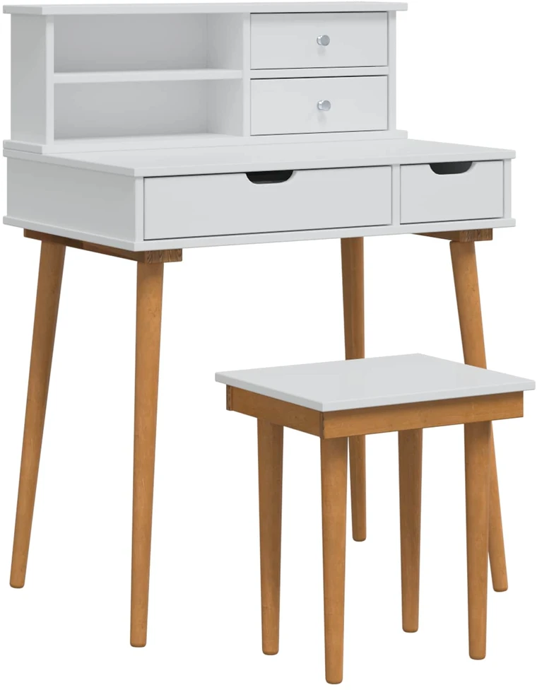 Tualetės rinkinys FAUSKE 3 vnt. Balta 76 x 50 x 103,5 cm