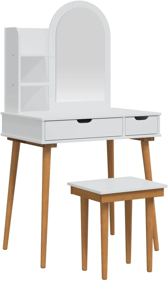 Tualetės rinkinys FAUSKE 4 vnt. Balta 76 x 50 x 143 cm