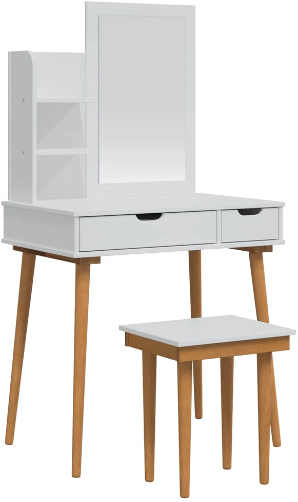 Tualetės rinkinys FAUSKE 4 vnt. Balta 76 x 50 x 143 cm