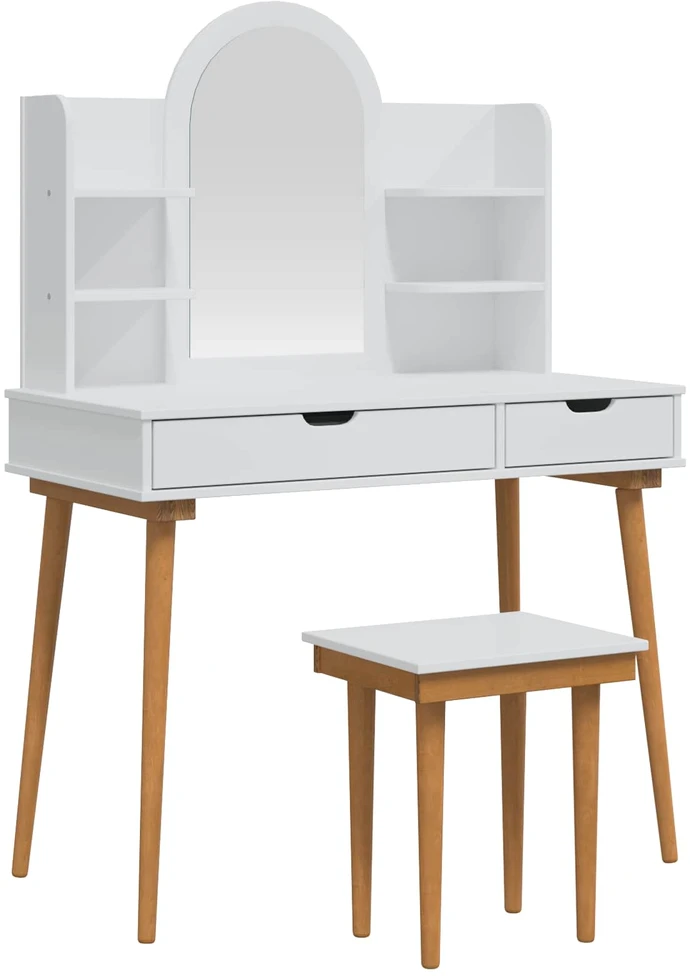 Tualetės rinkinys FAUSKE 5 vnt. Balta 100 x 50 x 143 cm