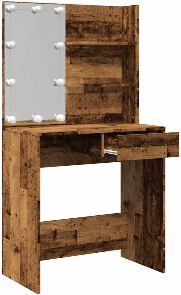 tualetinis staliukas su LED Old Wood 74,5x40x141 cm