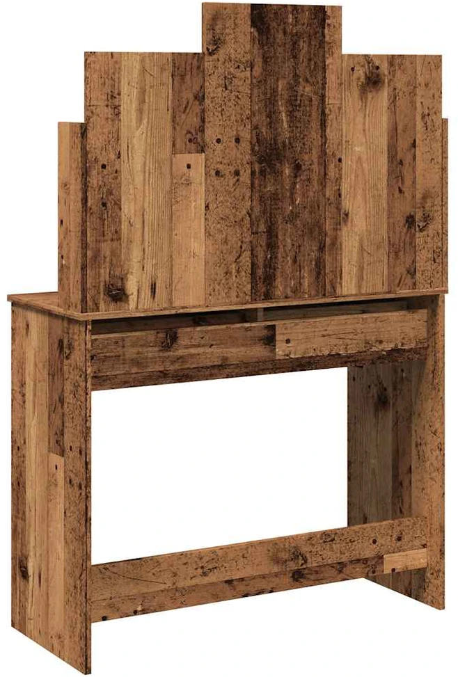tualetinis staliukas su veidrodžiu Old Wood 96x39x142 cm