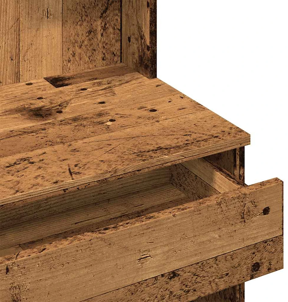 tualetinis staliukas su veidrodžiu Old Wood 96x39x142 cm