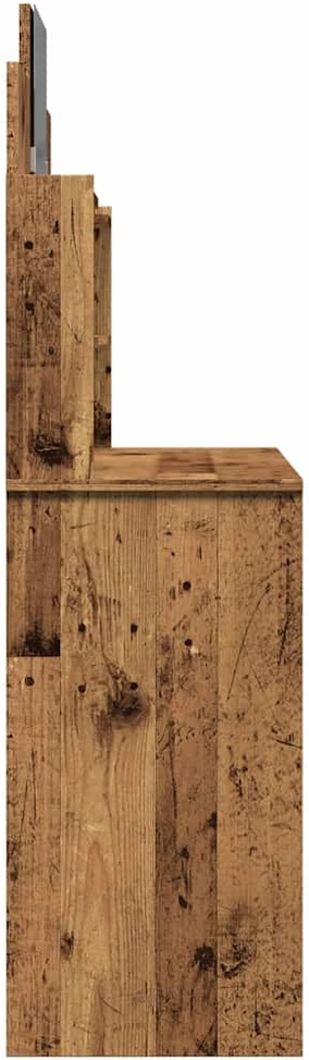 tualetinis staliukas su veidrodžiu Old Wood 96x39x142 cm