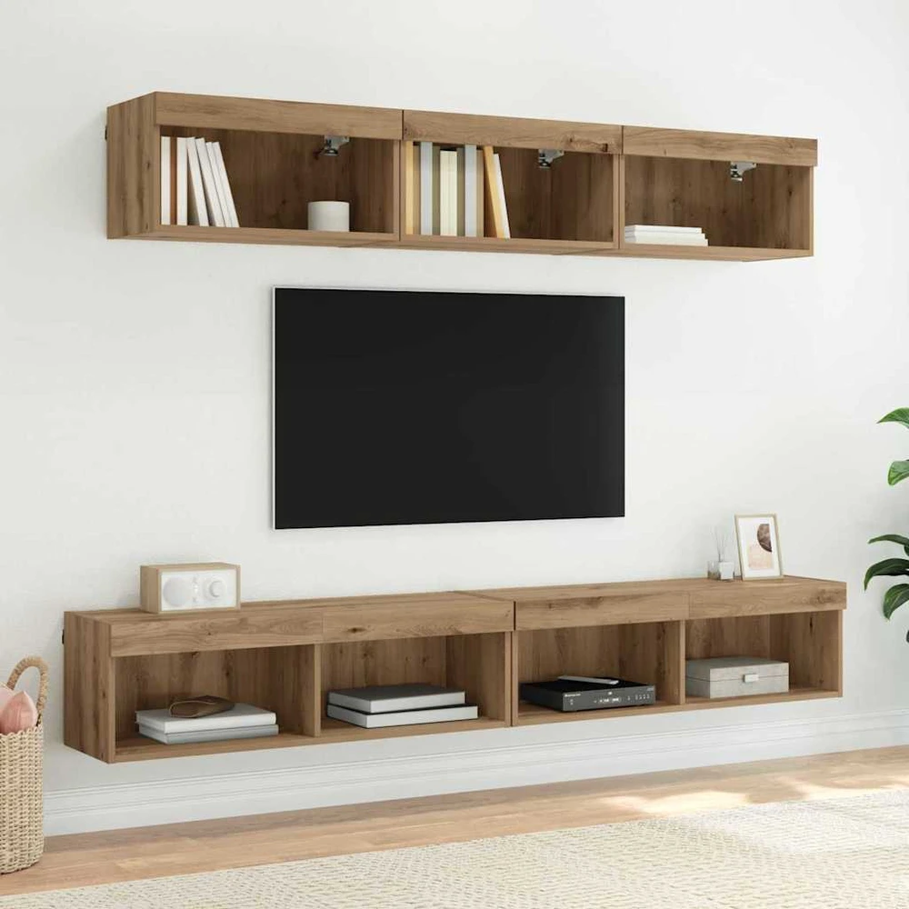 TV staliukas TV sieninė spintelė 100 x 30 x 30 cm Amatininkų ąžuolas