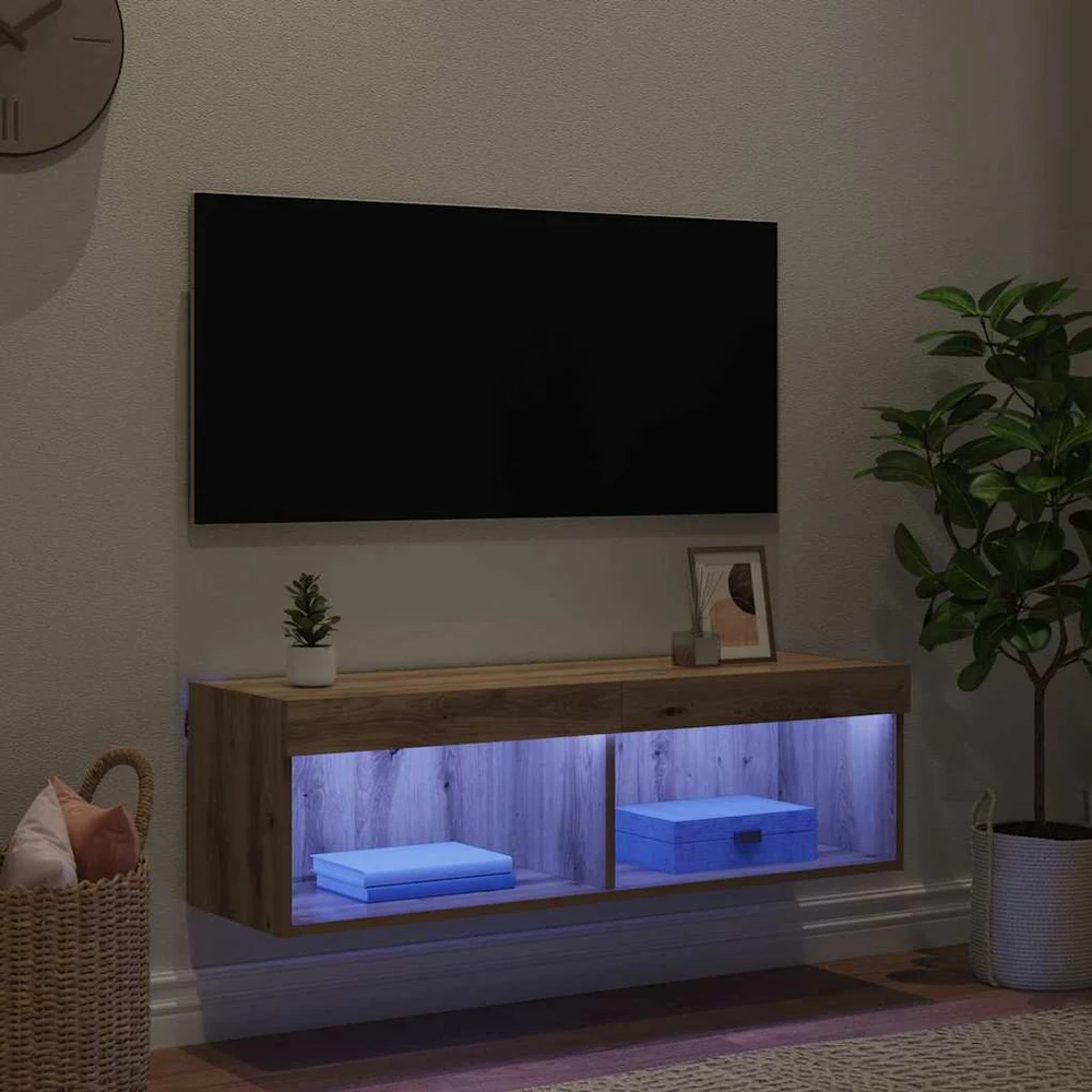 TV staliukas TV sieninė spintelė 100 x 30 x 30 cm Amatininkų ąžuolas