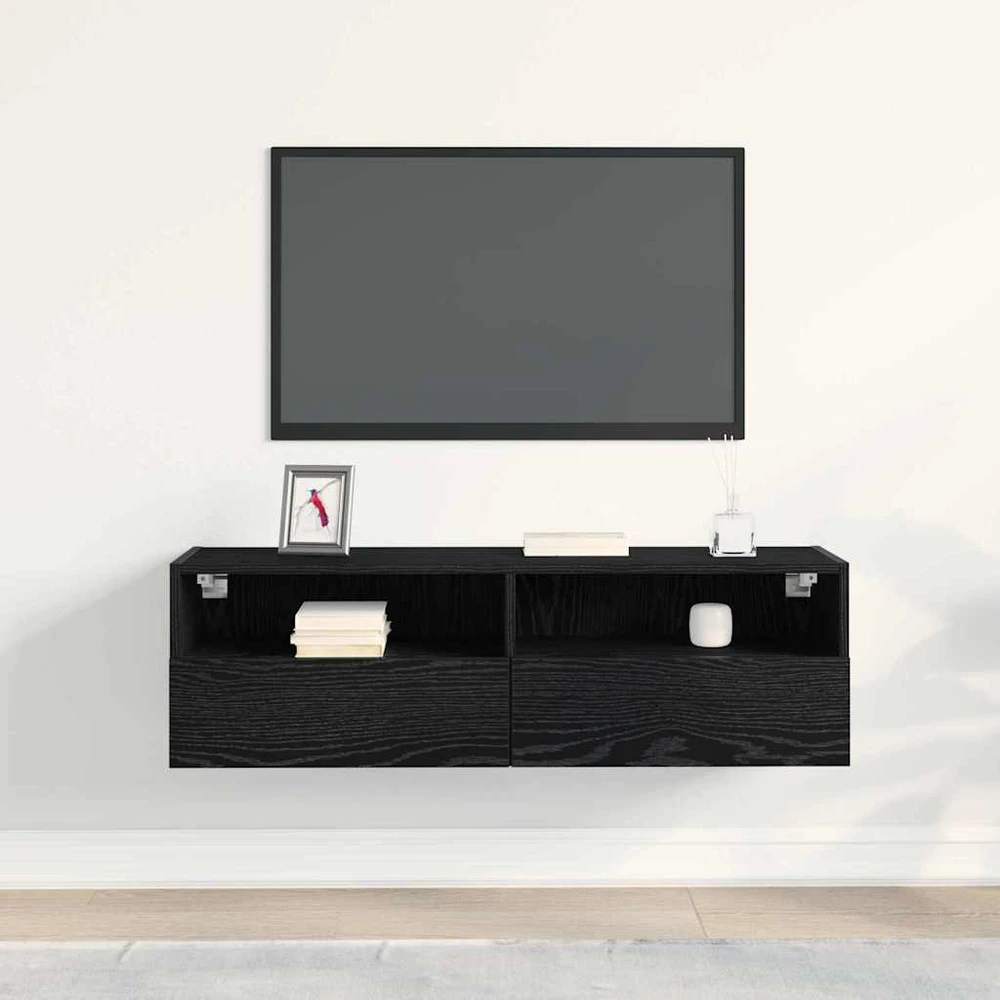 TV staliukas TV sieninė spintelė 100 x 30 x 30 cm Juodas ąžuolas