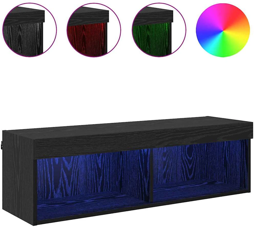 TV staliukas TV sieninė spintelė 100 x 30 x 30 cm Juodas ąžuolas