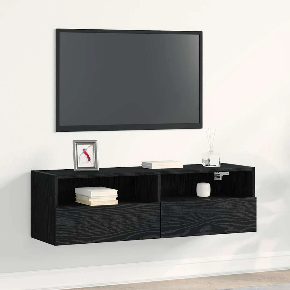 TV staliukas TV sieninė spintelė 100 x 30 x 30 cm Juodas ąžuolas