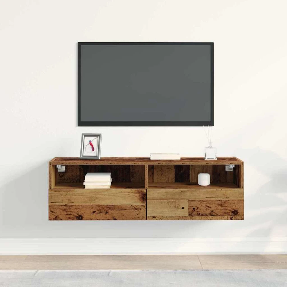 TV staliukas TV sieninė spintelė 100 x 30 x 30 cm Sena mediena