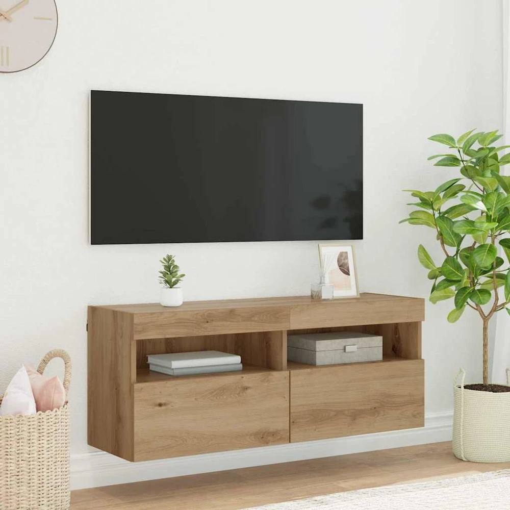 TV staliukas TV sieninė spintelė 100 x 30 x 40 cm Amatininkų ąžuolas
