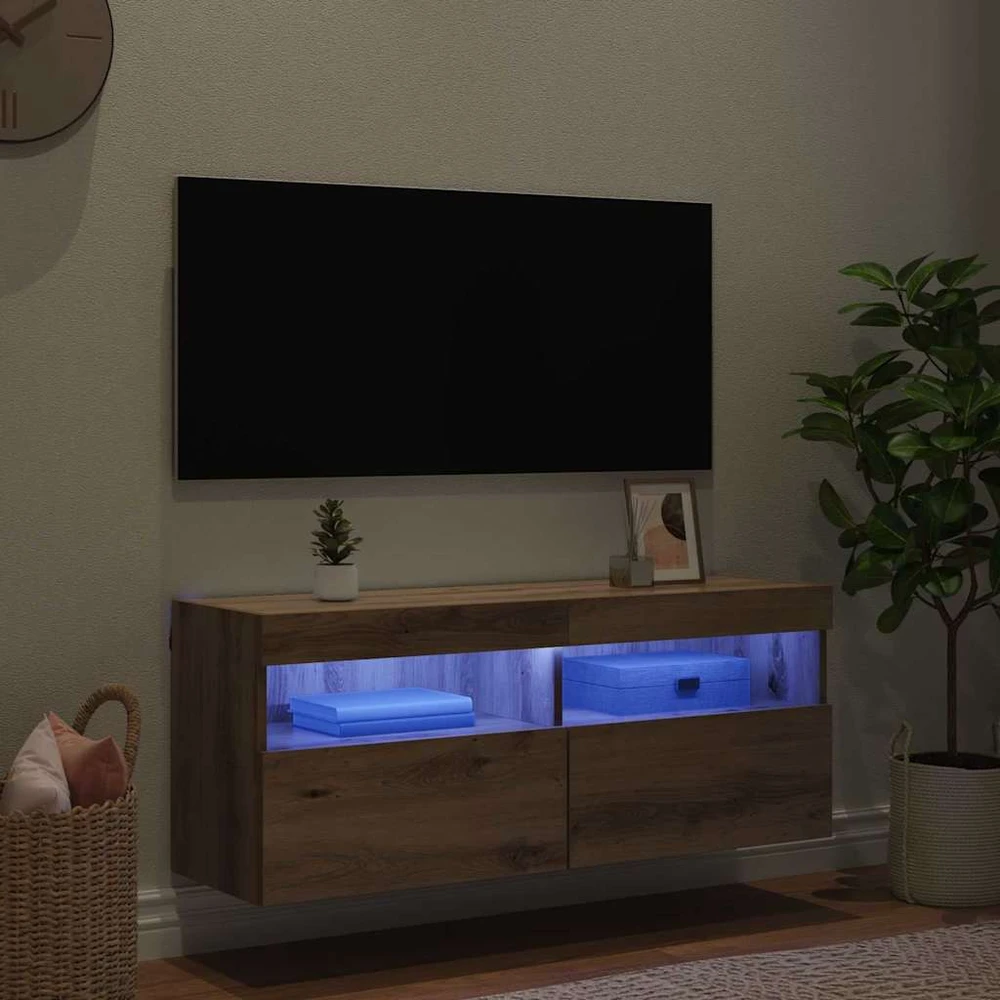 TV staliukas TV sieninė spintelė 100 x 30 x 40 cm Amatininkų ąžuolas