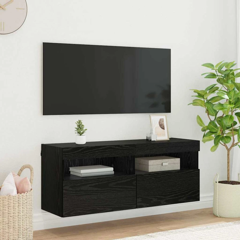 TV staliukas TV sieninė spintelė 100 x 30 x 40 cm Juodas ąžuolas