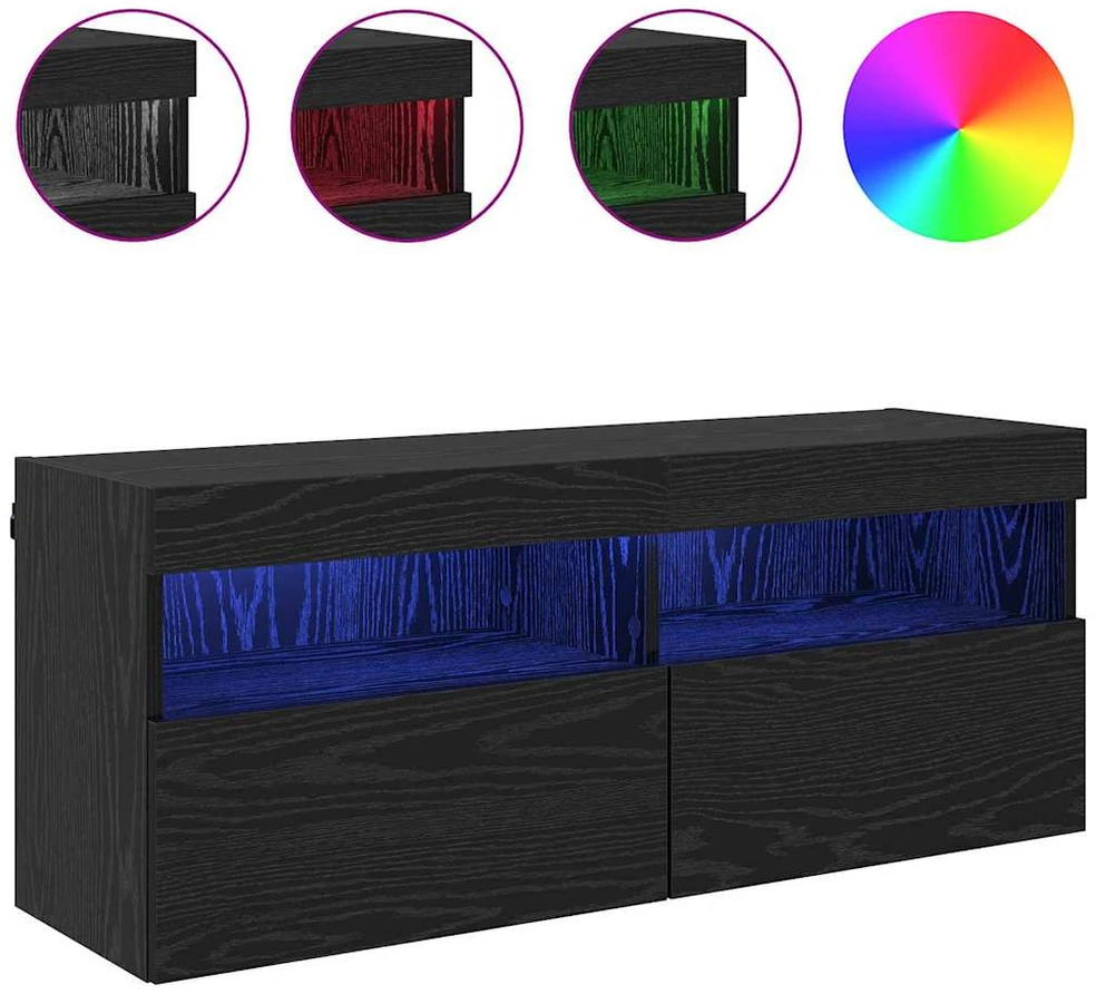 TV staliukas TV sieninė spintelė 100 x 30 x 40 cm Juodas ąžuolas