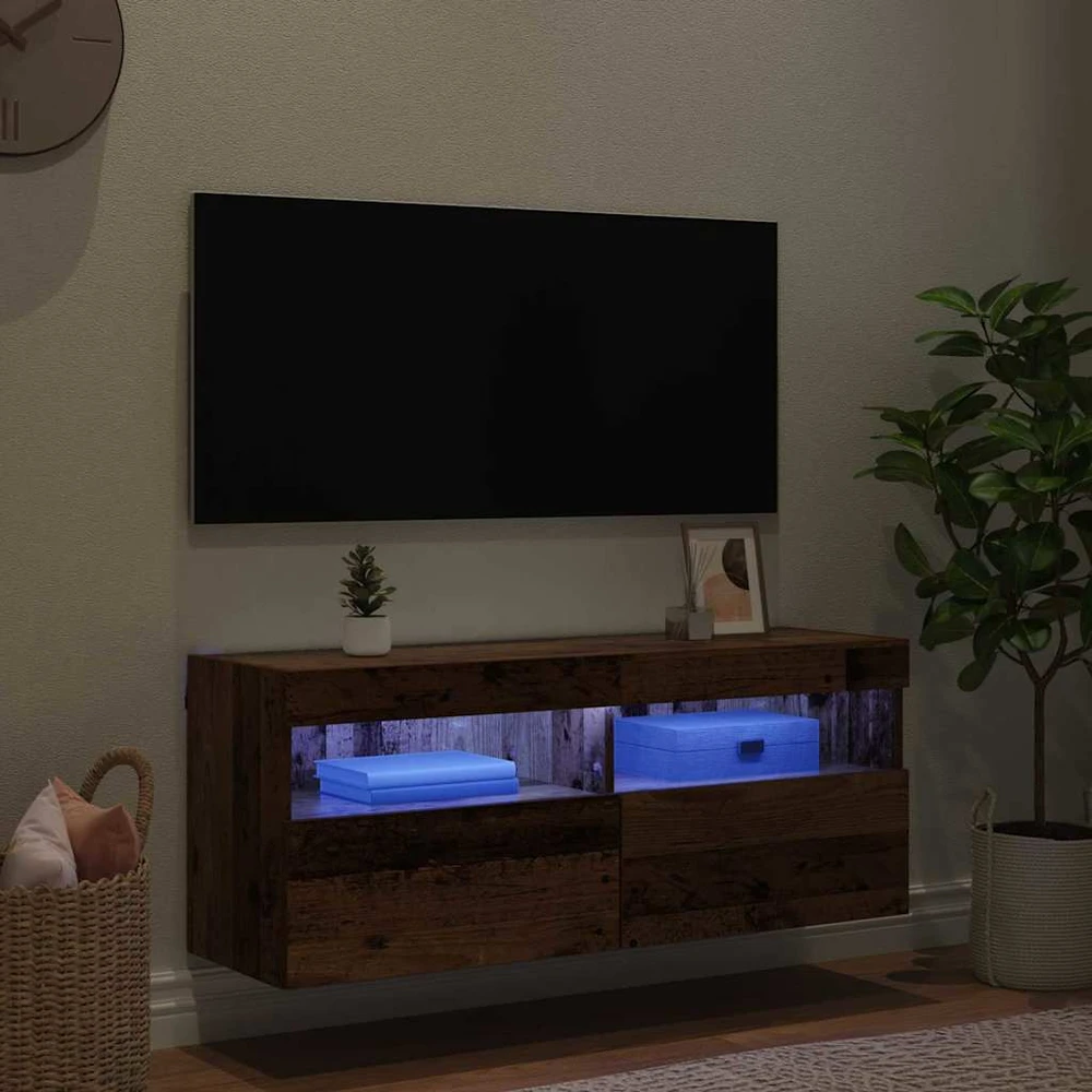 TV staliukas TV sieninė spintelė 100 x 30 x 40 cm Senovinis medis