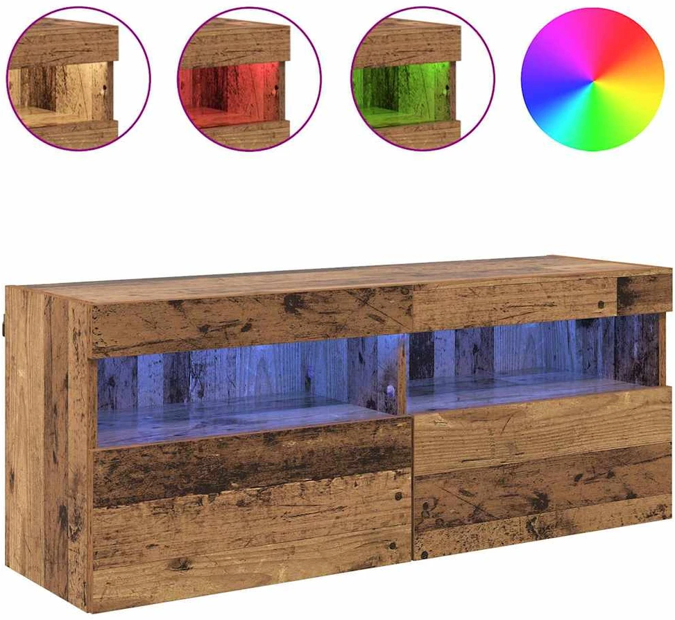 TV staliukas TV sieninė spintelė 100 x 30 x 40 cm Senovinis medis