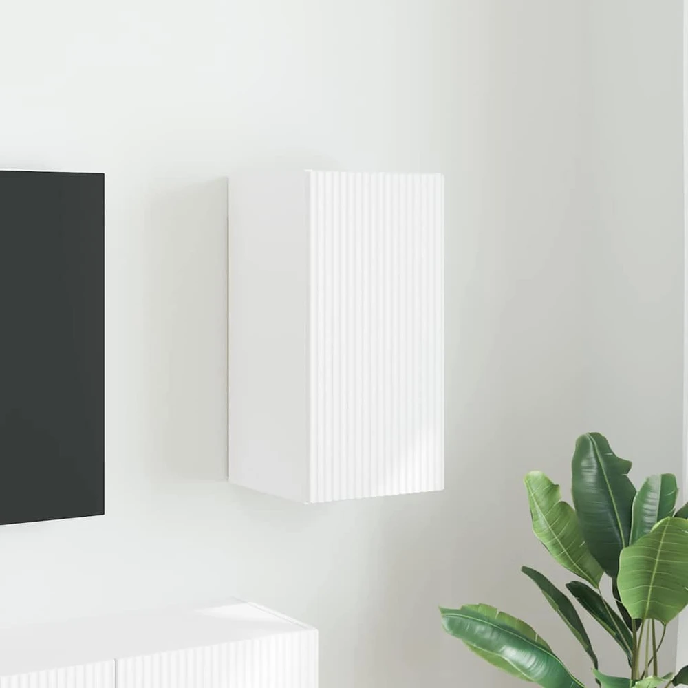 TV staliukas TV sieninė spintelė 30 x 31 x 60 cm Balta Apdirbta mediena