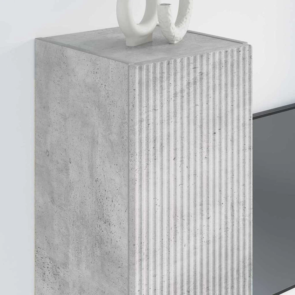 TV staliukas TV sieninė spintelė 30 x 31 x 80 cm Betoninė Apdirbta mediena