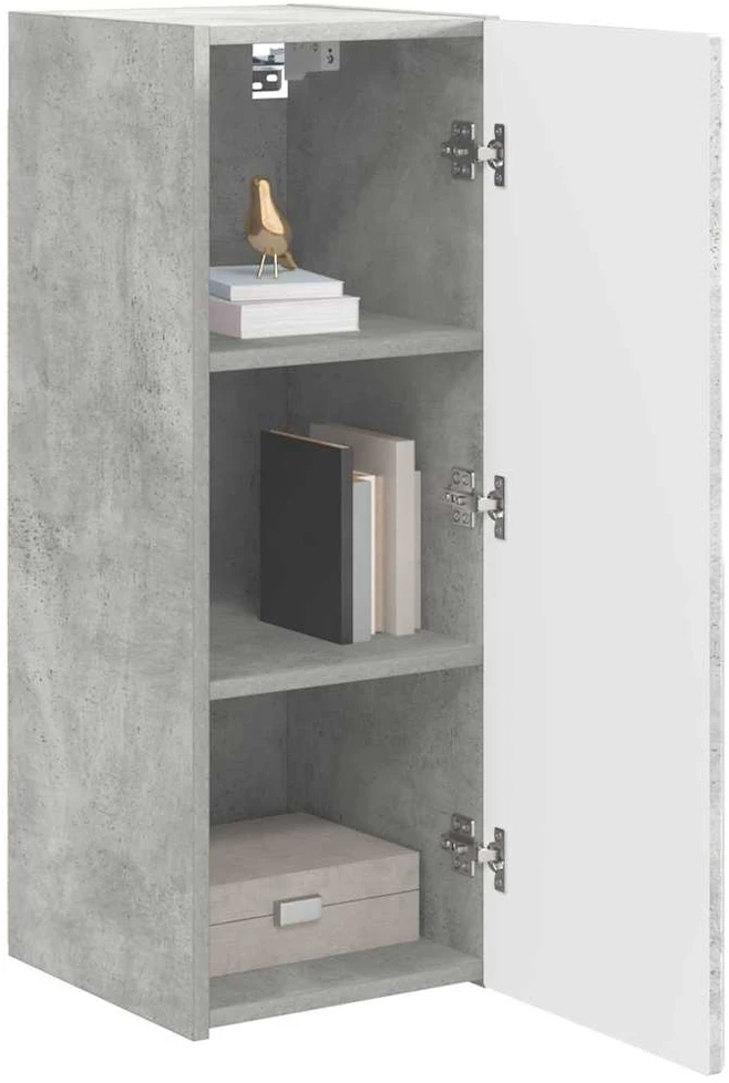 TV staliukas TV sieninė spintelė 30 x 31 x 80 cm Betoninė Apdirbta mediena