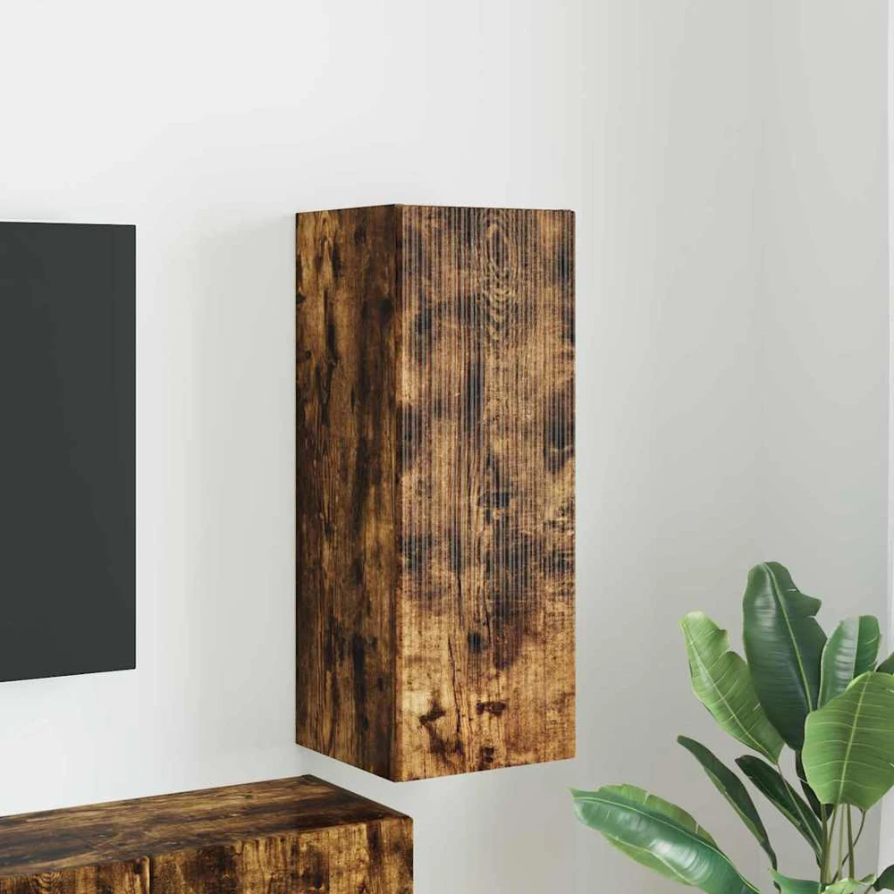TV staliukas TV sieninė spintelė 30 x 31 x 80 cm Rūkyta ąžuolas