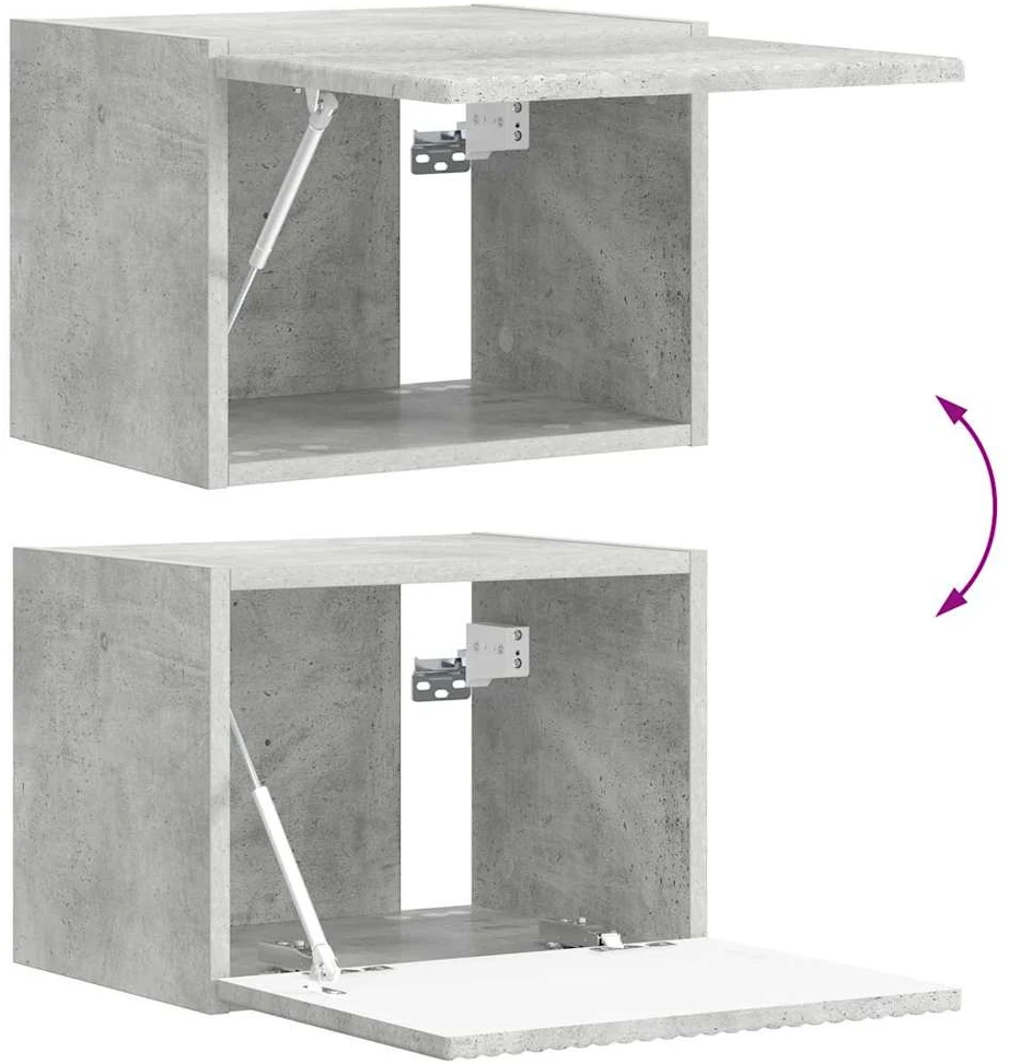 TV staliukas TV sieninė spintelė 39 x 31 x 29,5 cm Betoninė Apdirbta mediena