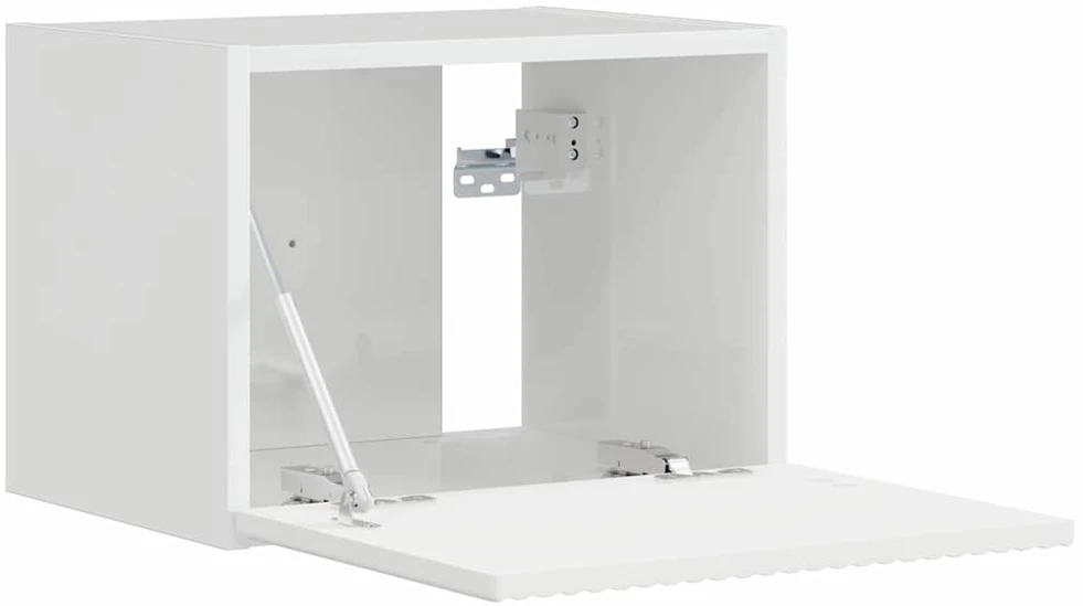 TV sieninė spintelė 39 x 31 x 29,5 cm Blizgus baltas