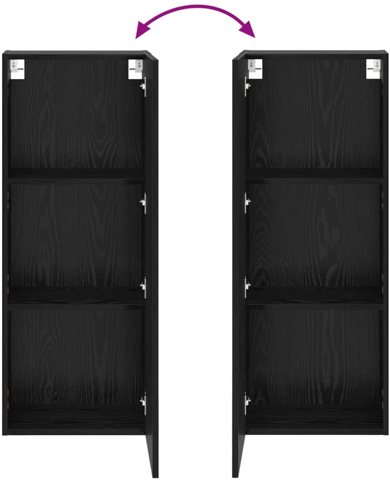 TV staliukas TV sieninė spintelė 40,5 x 30 x 102 cm Juodas ąžuolas