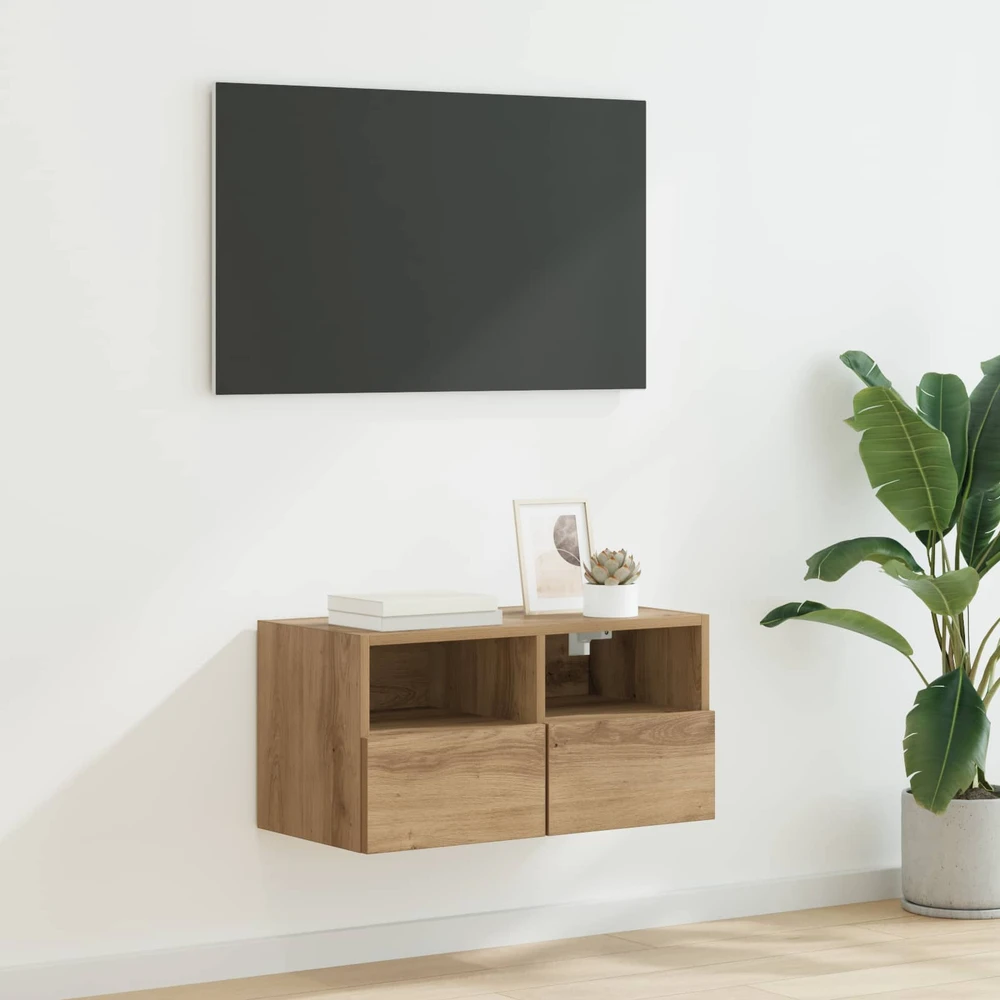 TV staliukas TV sieninė spintelė 60 x 30 x 30 cm Amatininkų ąžuolas